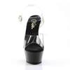 Pleaser - KISS208 Sandale à bride à la cheville - Noir/Transparent Product image